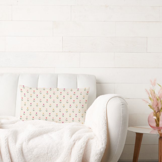 Sweet Tiny Tulips Lumbar Pillow (Couch)