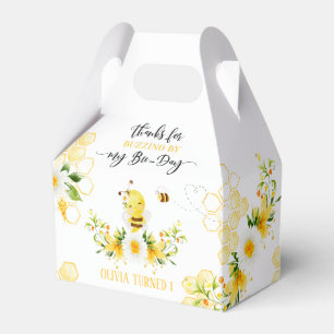 Sweet to bee one Bumble bee 1st birthday Favor Box
