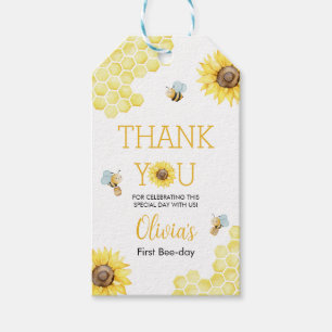 Sweet To Bee One First Bee Day Birthday Party Gift Tags
