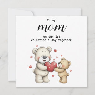 Sweet To My Mom on Our 1st Valentine's Day Togeth Holiday Card
