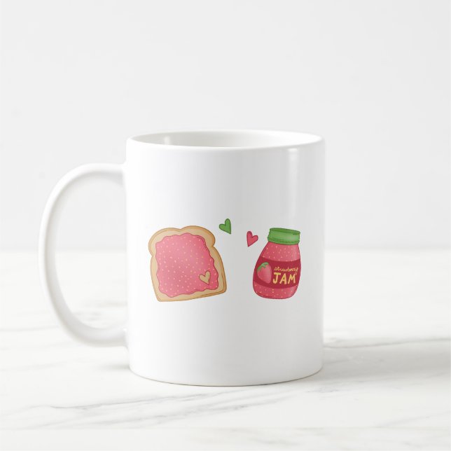 Sweet Toast and Strawberry Jam Coffee Mug (Left)