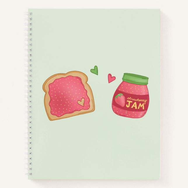 Sweet Toast and Strawberry Jam Notebook (Front)