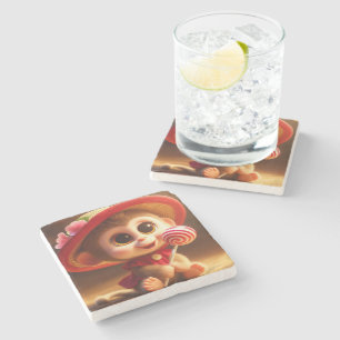 Sweet Tooth Monkey Stone Coaster