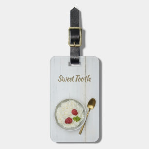 Sweet Tooth rice pudding with raspberries dessert Luggage Tag