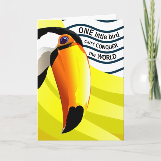 Sweet Toucan Pun Valentine or Proposal Cute Funny Holiday Card (Front)