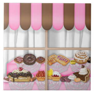 Sweet Treat Bakery Cartoon tile