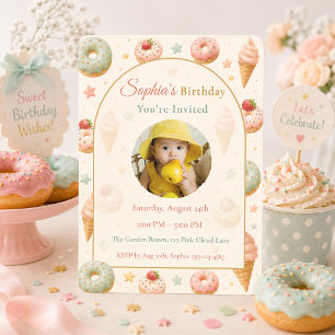 Sweet Treat Birthday Photo Invitation