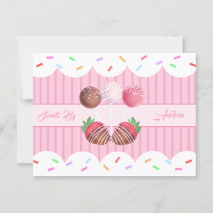 Sweet Treat Chocolate Strawberries And Cake Pops Postcard