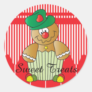 Sweet Treat Gingerbread Christmas Classic Round Sticker