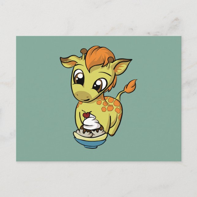 Sweet Treat! Giraffe Postcard (Front)