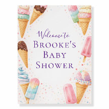 Sweet Treat Ice Cream Sprinkle Baby Shower Welcome