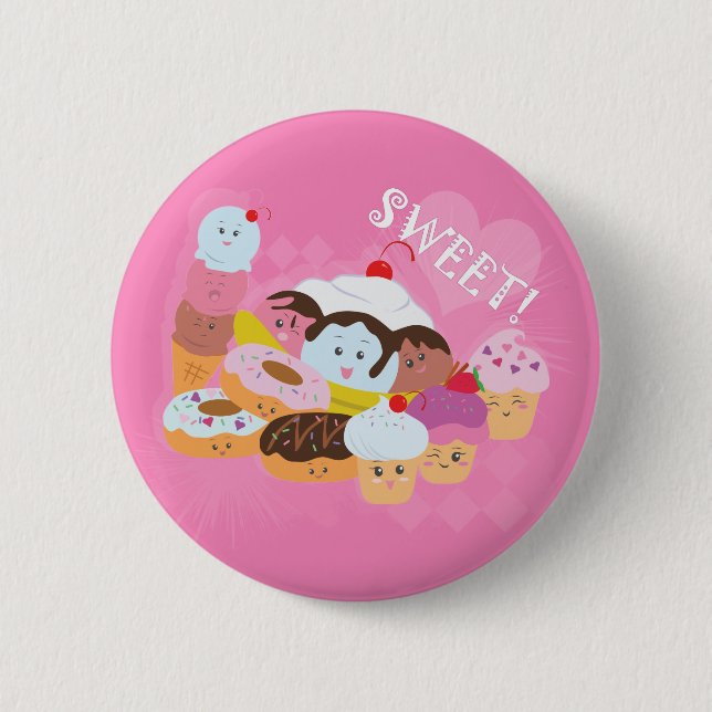 Sweet Treats 2 Inch Round Button (Front)