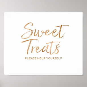 Sweet Treats 8x10 Stylish Rose Gold Wedding Sign