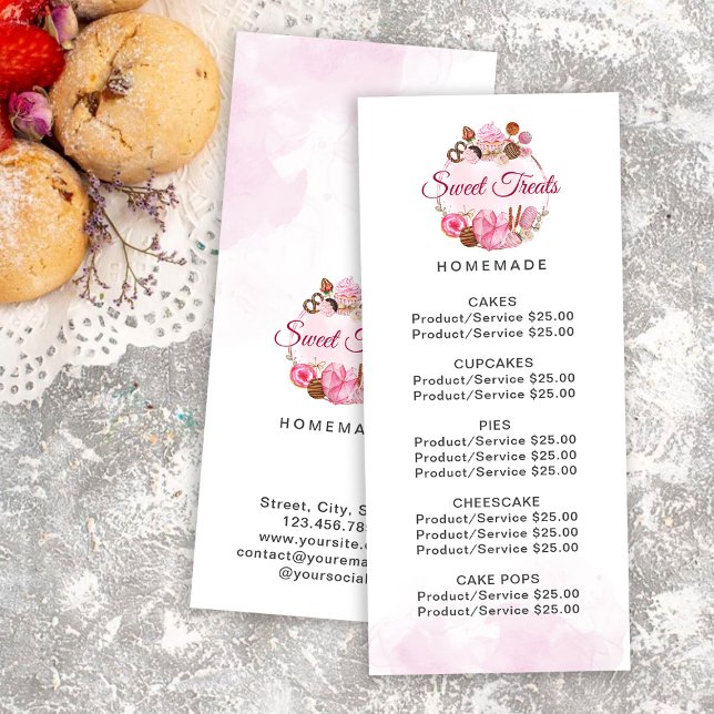 Sweet Treats Bakery Price Rack Card (Creator Uploaded)