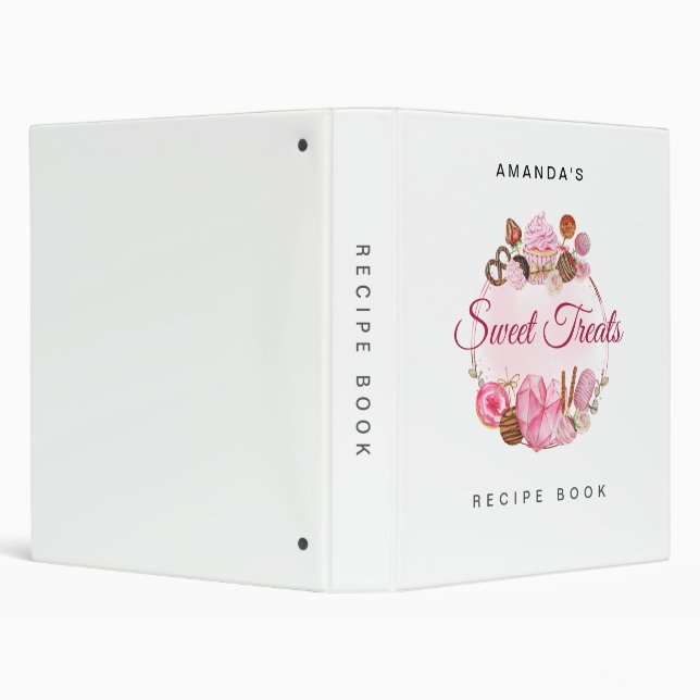 Sweet Treats Bakery Recipes Binder (Background)