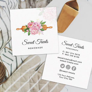 Sweet Treats Bakery Square Business Card