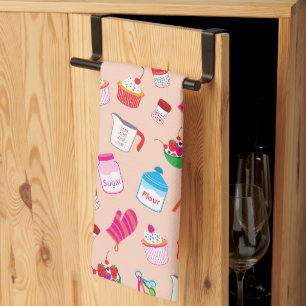 Sweet Treats Baking Pattern Kitchen Towel