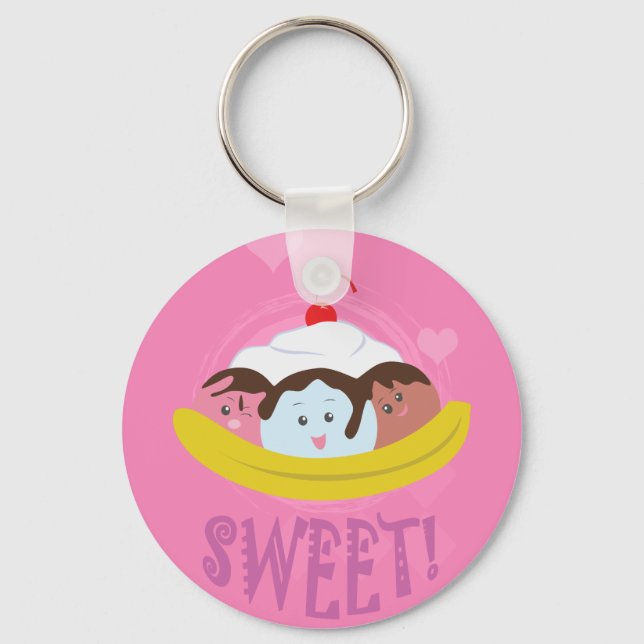 Sweet Treats - Banana Split! Keychain (Front)