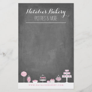 Sweet Treats Chalkboard Bakery Business Flyer