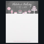 Sweet Treats Chalkboard Bakery Business Letterhead<br><div class="desc">Bakery Business Letterhead</div>