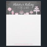Sweet Treats Chalkboard Bakery Business Letterhead<br><div class="desc">Bakery Business Letterhead</div>
