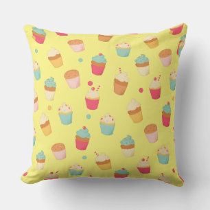 Sweet Treats Cupcake Throw Pillow