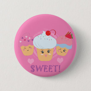 Sweet Treats - Cupcakes! 2 Inch Round Button