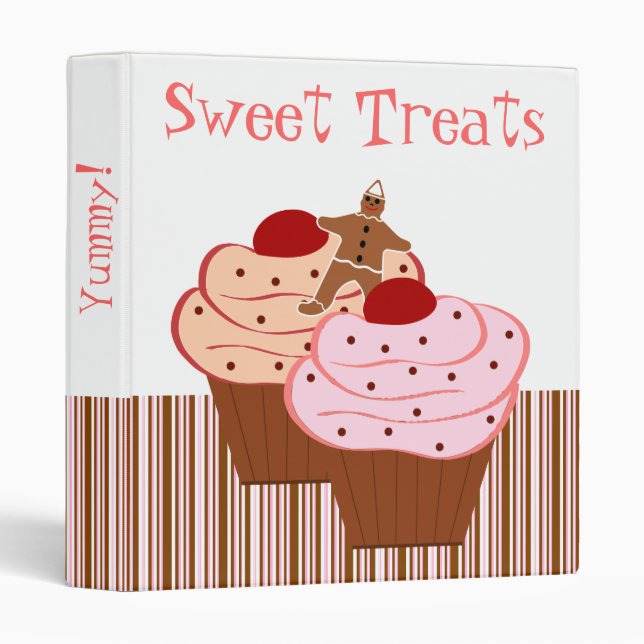 Sweet Treats Cupcakes and Gingerbread Recipe Book Binder (Front/Spine)