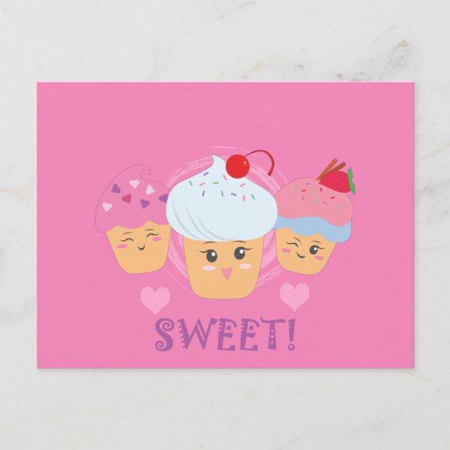 Sweet Treats - Cupcakes! Postcard (Front)