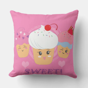 Sweet Treats - Cupcakes! Throw Pillow