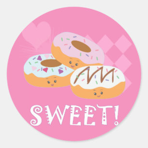 Sweet Treats - Doughnuts! Classic Round Sticker