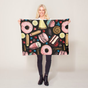 Sweet treats fleece blanket