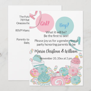 Sweet Treats Gender Reveal Invitation  