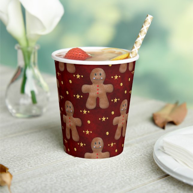 Sweet Treats Gingerbread Men Christmas Paper Cups (Insitu)