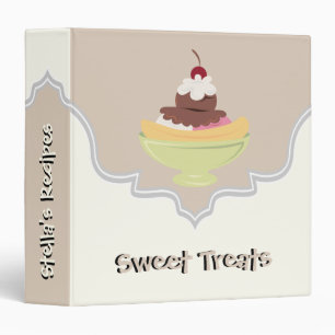 Sweet Treats latte, ivory recipe binder