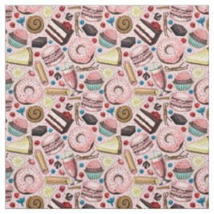 Sweet treats on pink fabric