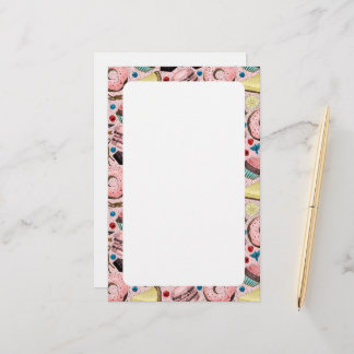 Sweet treats on pink stationery