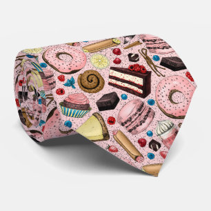 Sweet treats on pink tie