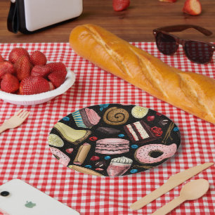 Sweet treats paper plate