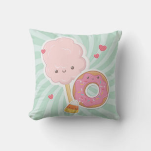 Sweet treats pattern throw pillow