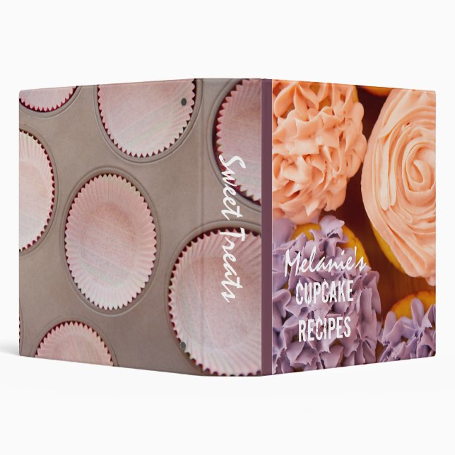 Sweet treats recipes customizable avery binder (Background)