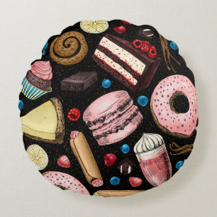 Sweet treats  round pillow