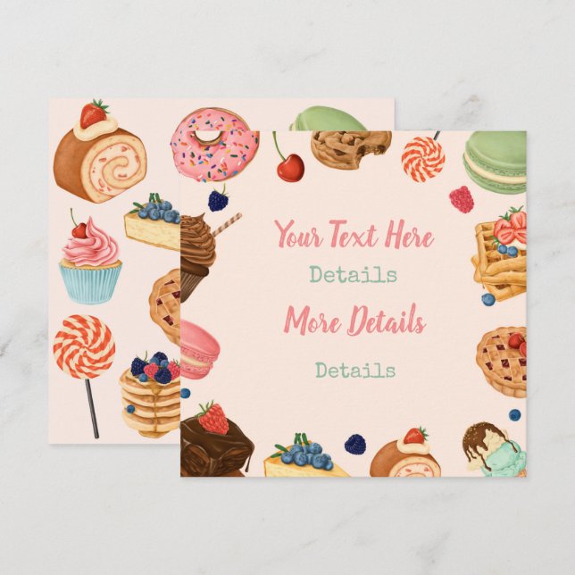 Sweet Treats Save The Date (Front/Back)