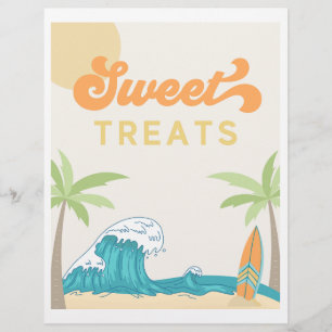 Sweet Treats Surf Party Sign   Surf Signs
