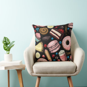 Sweet treats  throw pillow