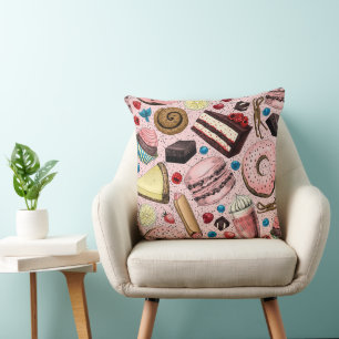 Sweet treats  throw pillow