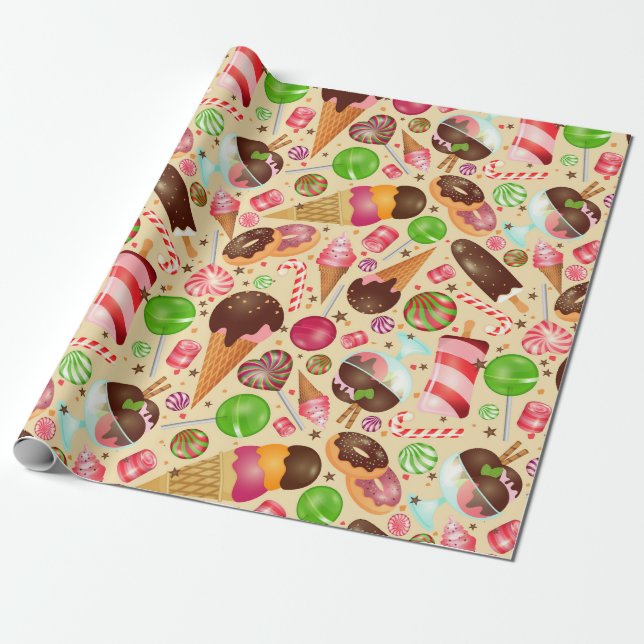 Sweet Treats Wrapping Paper (Unrolled)