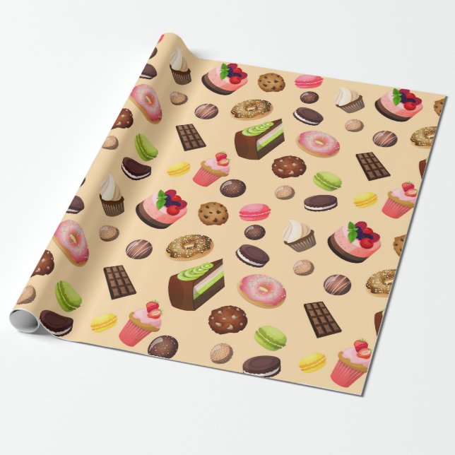 Sweet Treats Wrapping Paper (Unrolled)