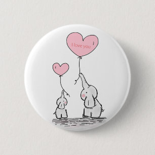 Sweet Trendy elephant 2 Inch Round Button