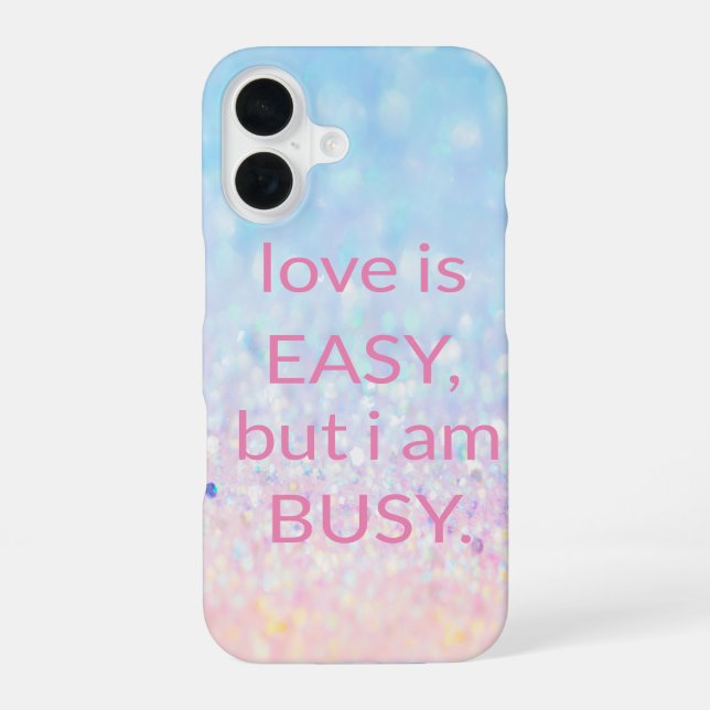 Sweet Trendy glitter  iPhone 16 Case (Back)
